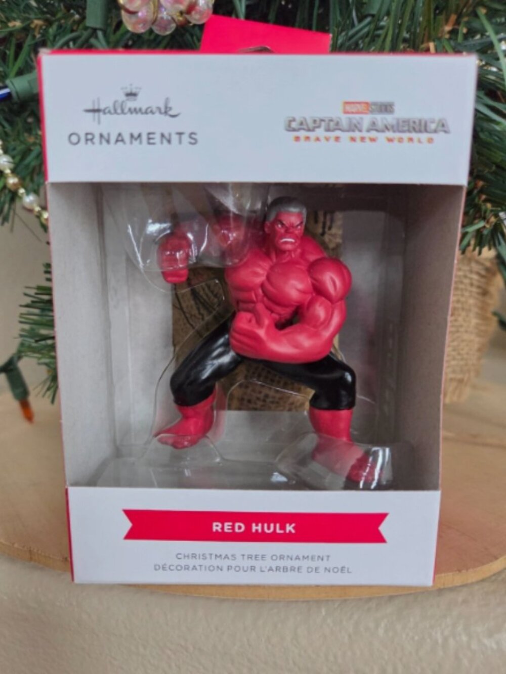Hallmark Red Hulk Captain America Christmas Holiday Ornament Marvel Studios 2025